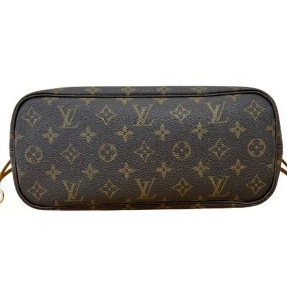 Authentic Louis Vuitton Neverfull PM Monogram Tote Shoulder Bag Brown Tan LV - Picture 11 of 15